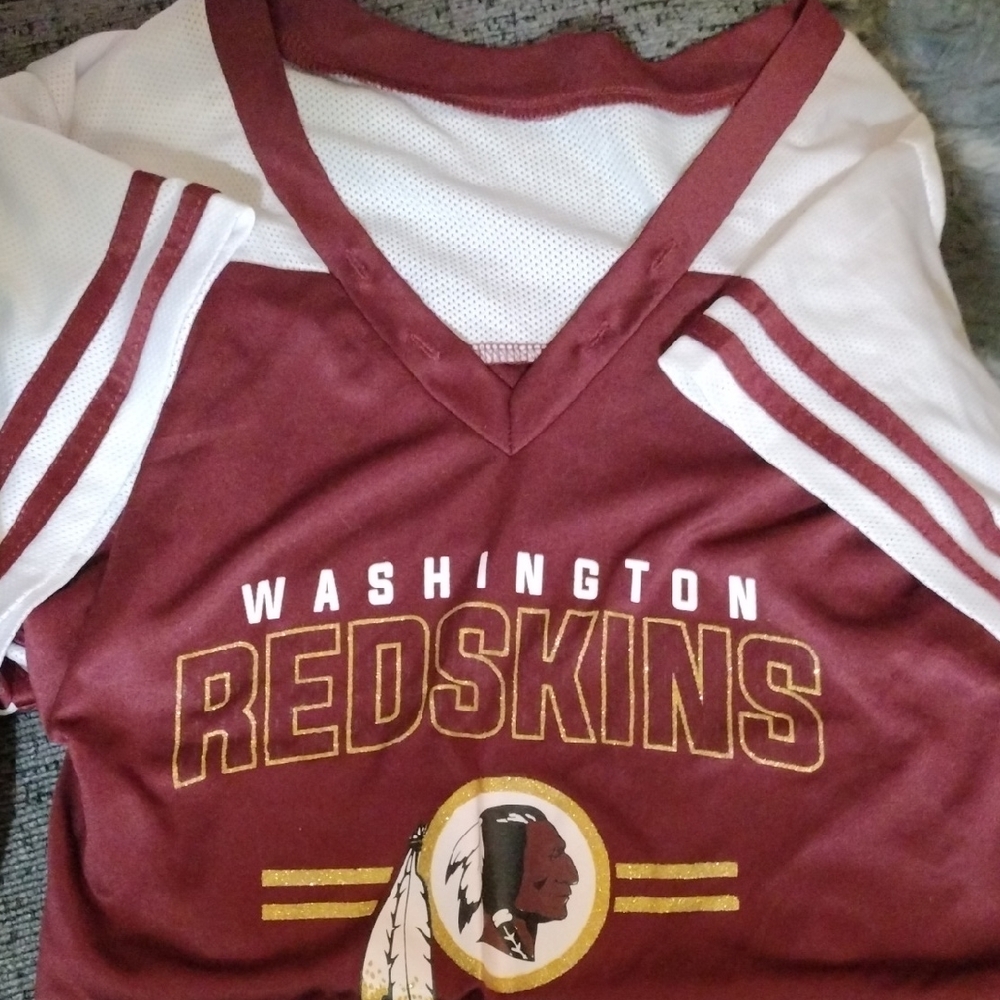 NFL Team Apparel Washington Redskins Maroon and White Jersey. Size 2X